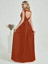 Burnt Orange Chiffon Bridesmaid Dress Raanana