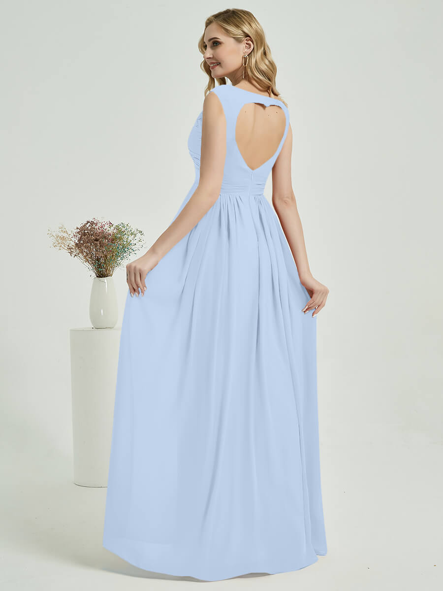 Cornflower Blue Chiffon Bridesmaid Dress Raanana