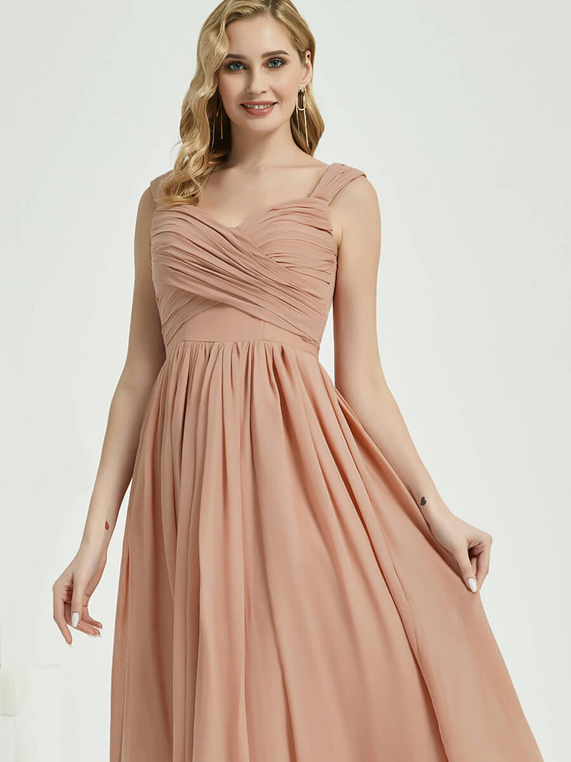 Floor Length Chiffon Bridesmaid Dress Raanana