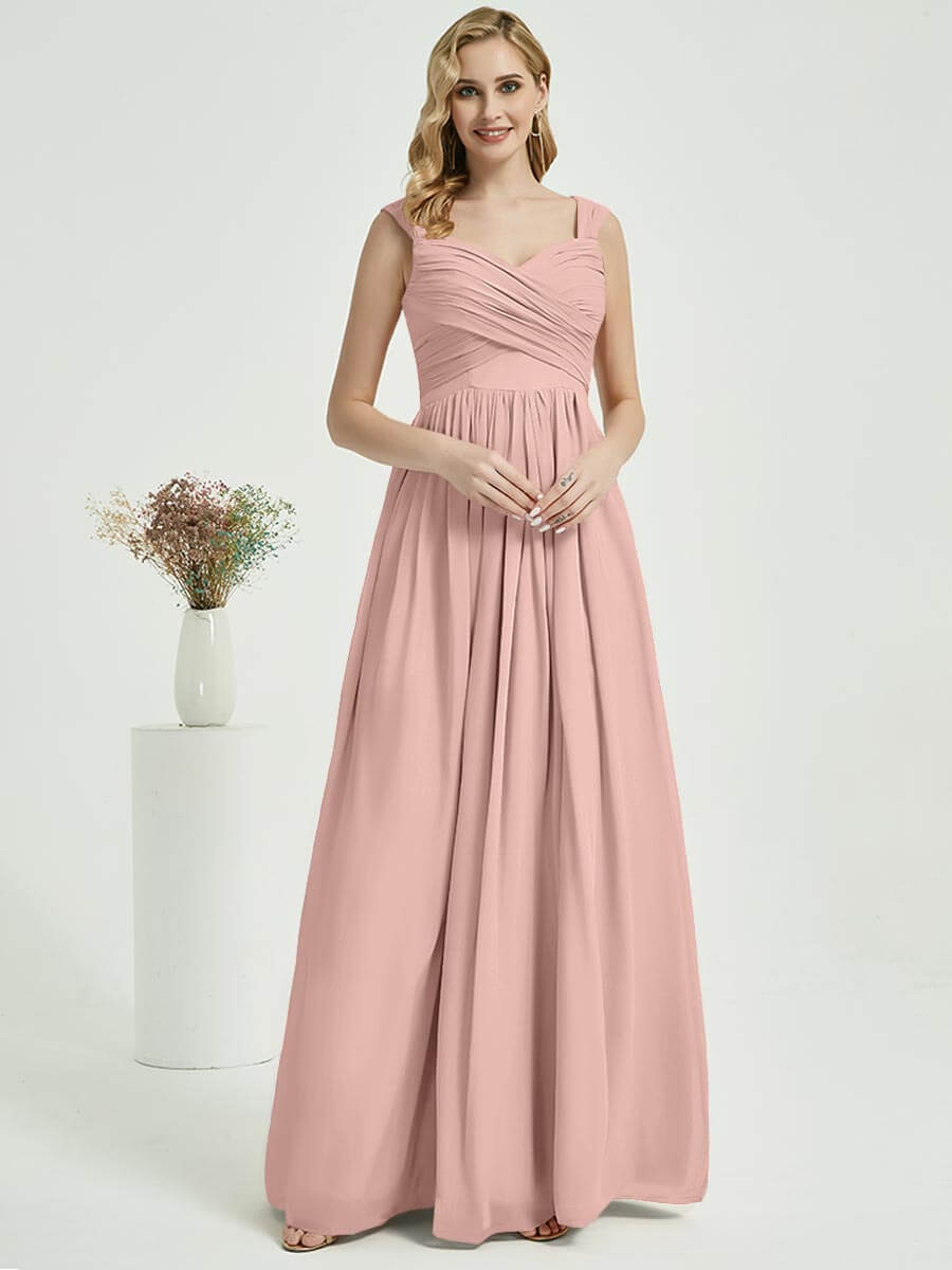 Dusty Pink Chiffon Bridesmaid Dress Raanana