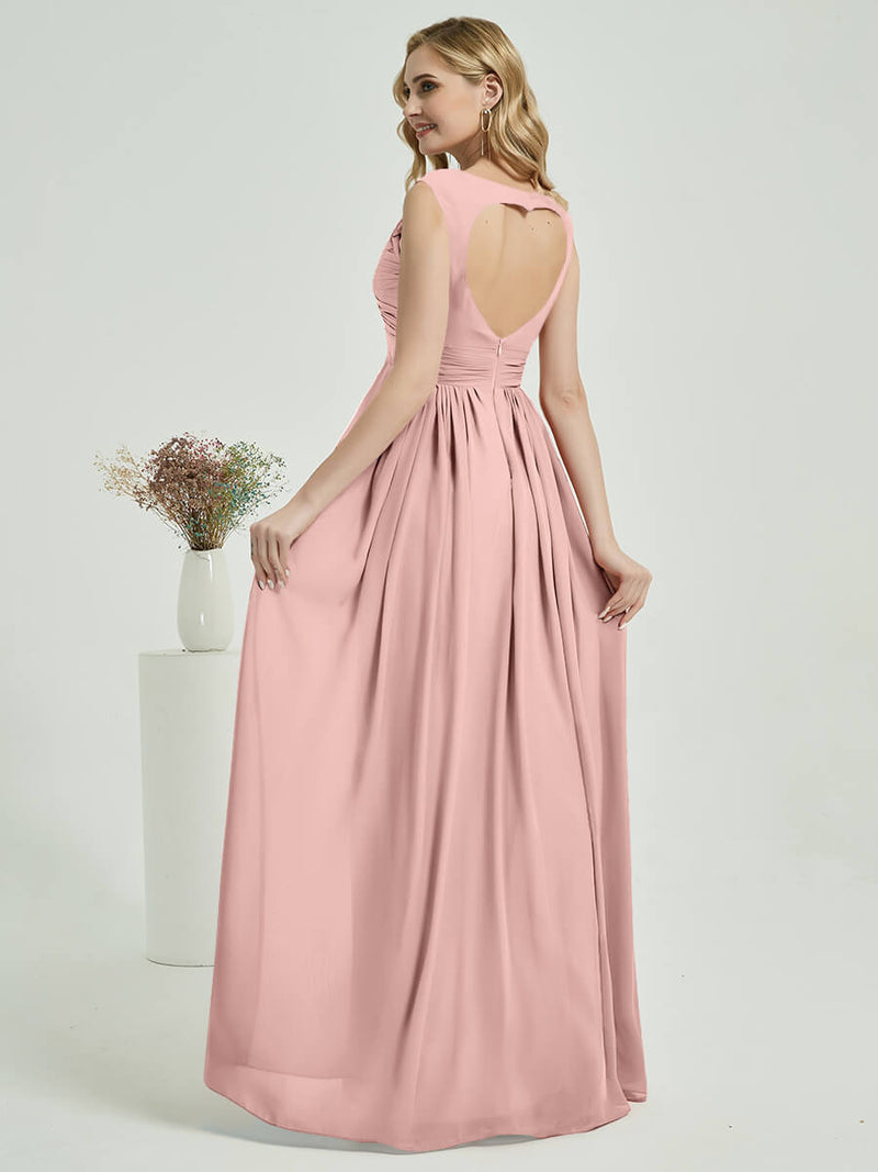 Dusty Pink Chiffon Bridesmaid Dress Raanana