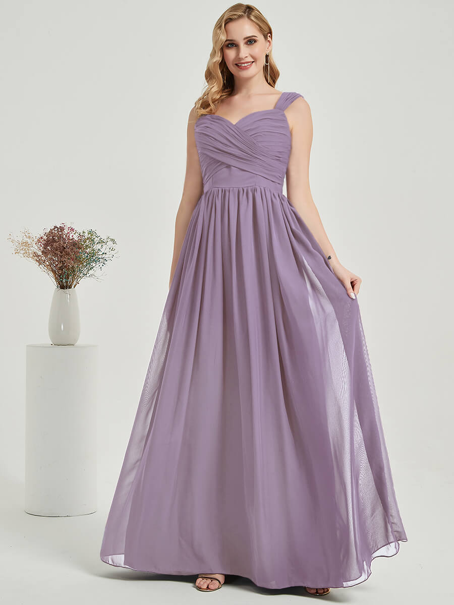 Dusty Purple Chiffon Bridesmaid Dress Raanana