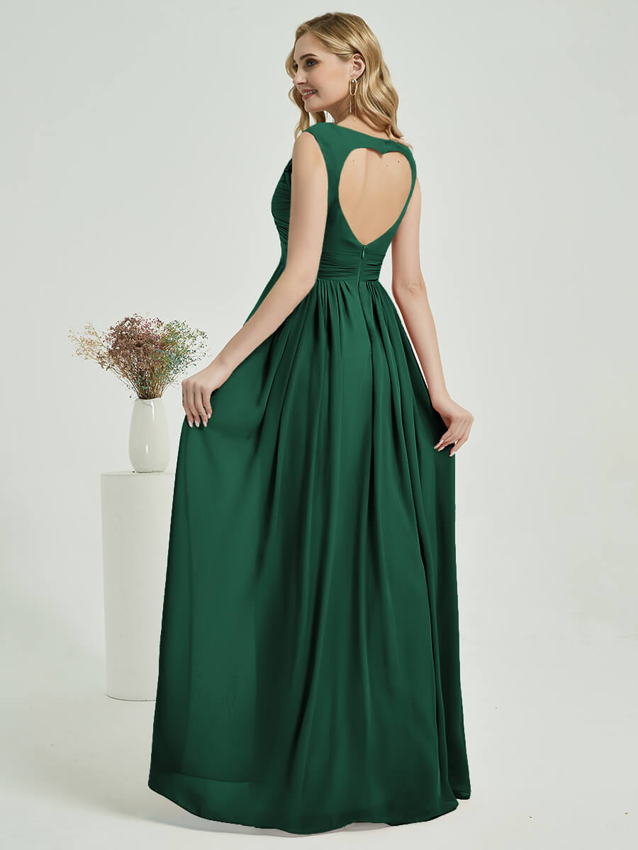 Emerald Green Chiffon Bridesmaid Dress Raanana
