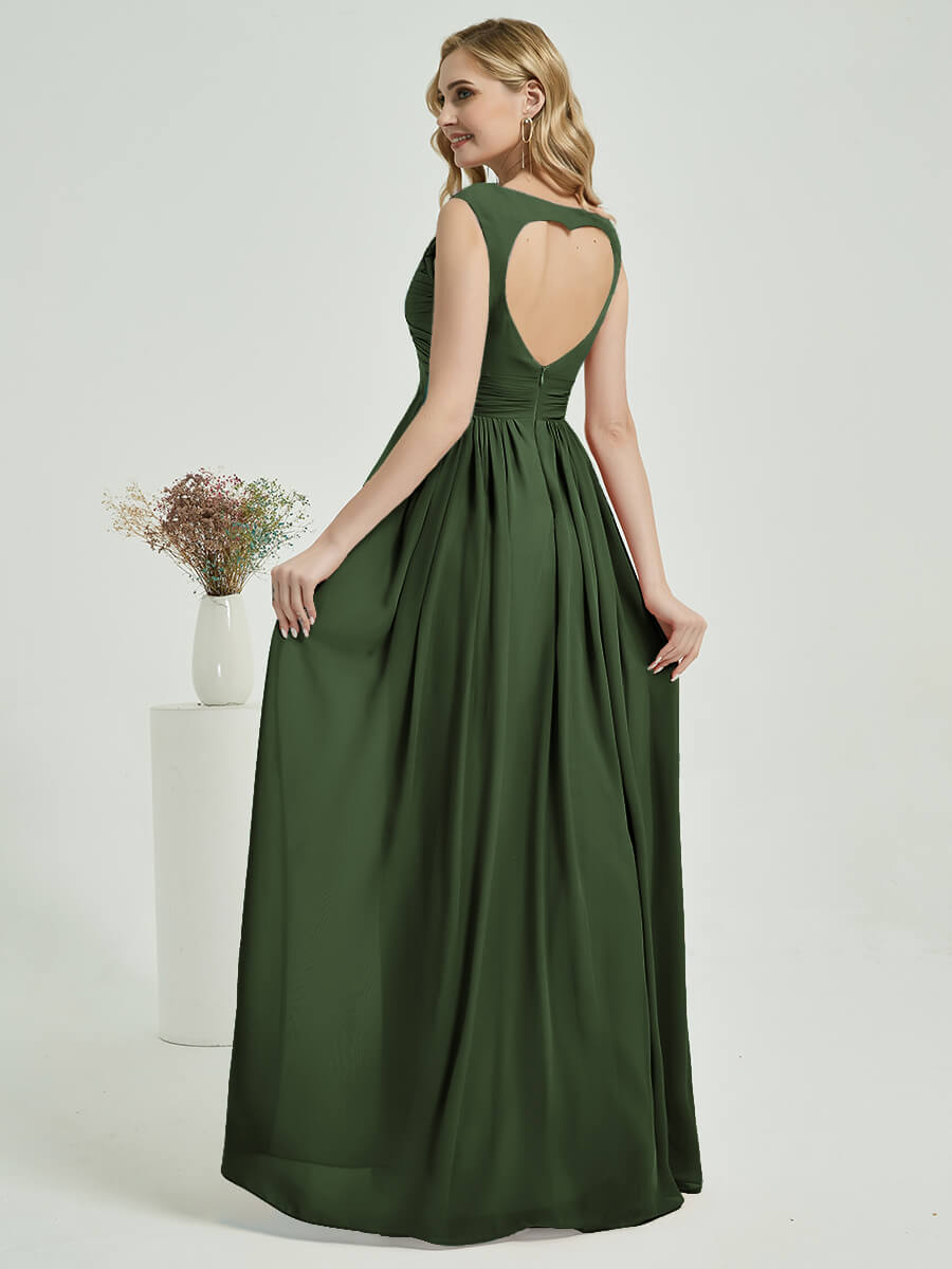 Olive Chiffon Bridesmaid Dress Raanana