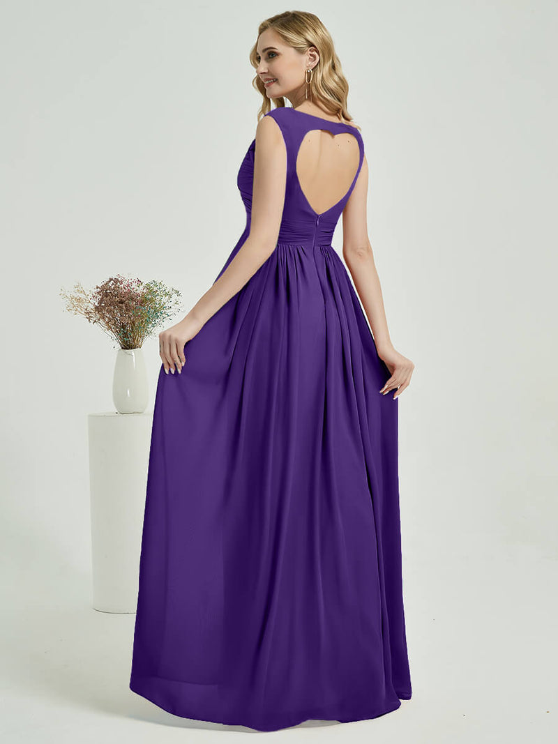 Royal Purple Chiffon Bridesmaid Dress Raanana