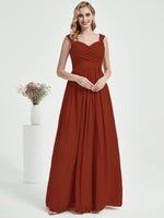 Rusty Red Chiffon Bridesmaid Dress Raanana