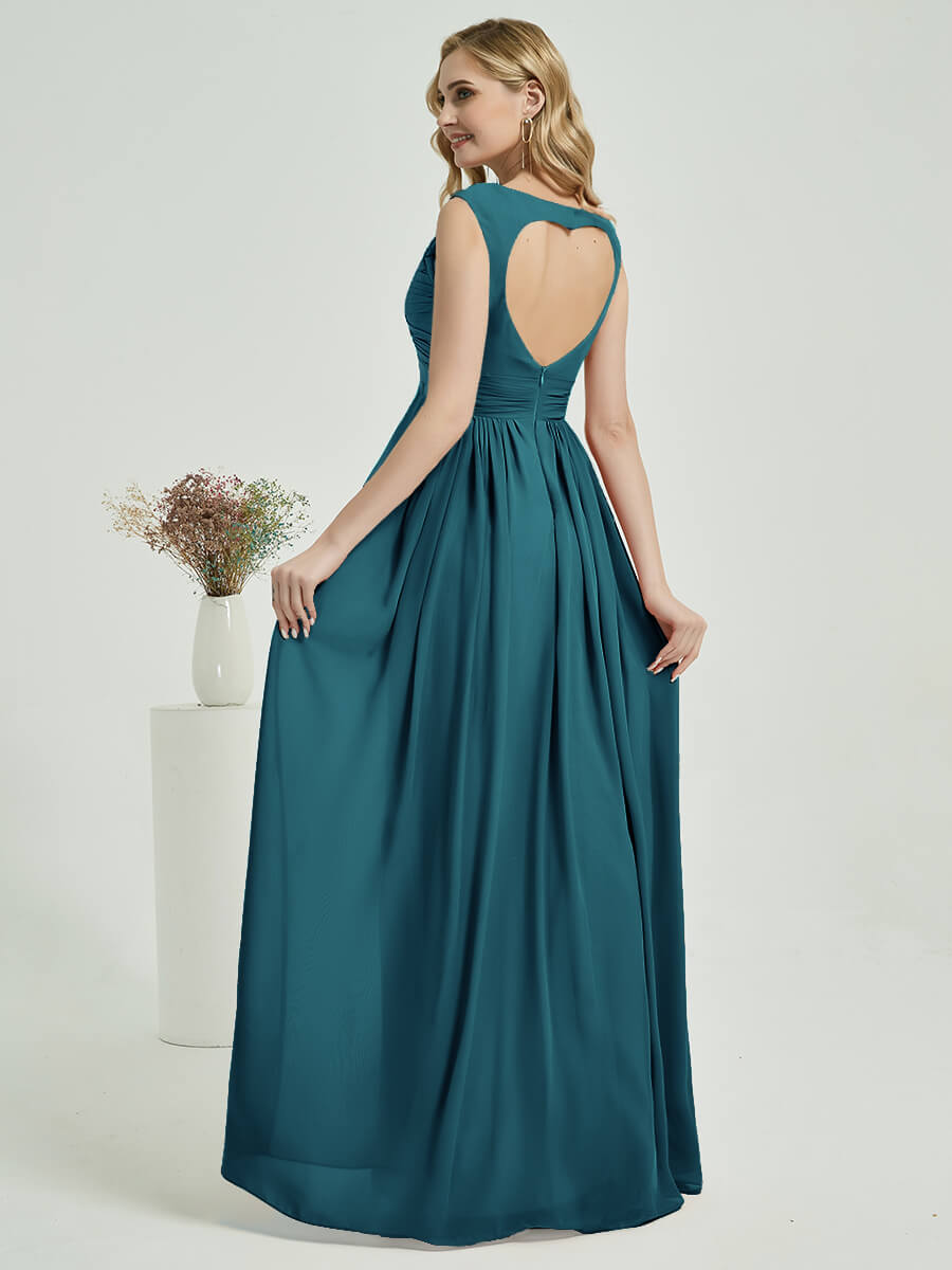 Teal Chiffon Bridesmaid Dress Raanana