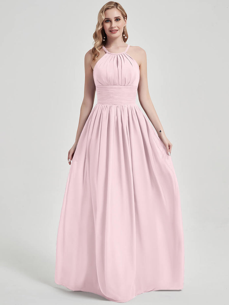 Blush Chiffon Bridesmaid Dress Belinda