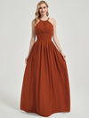 Burnt Orange Chiffon Bridesmaid Dress Belinda