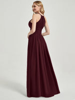 Burgundy Chiffon Bridesmaid Dress Belinda