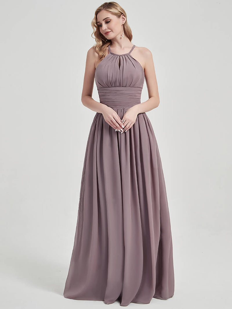 Floor Lengh Dusk Chiffon Bridesmaid Dress Belinda