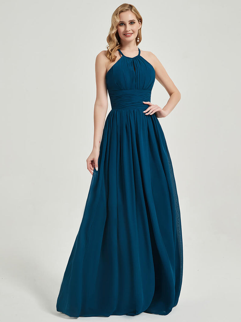 Ink Blue Chiffon Bridesmaid Dress Belinda