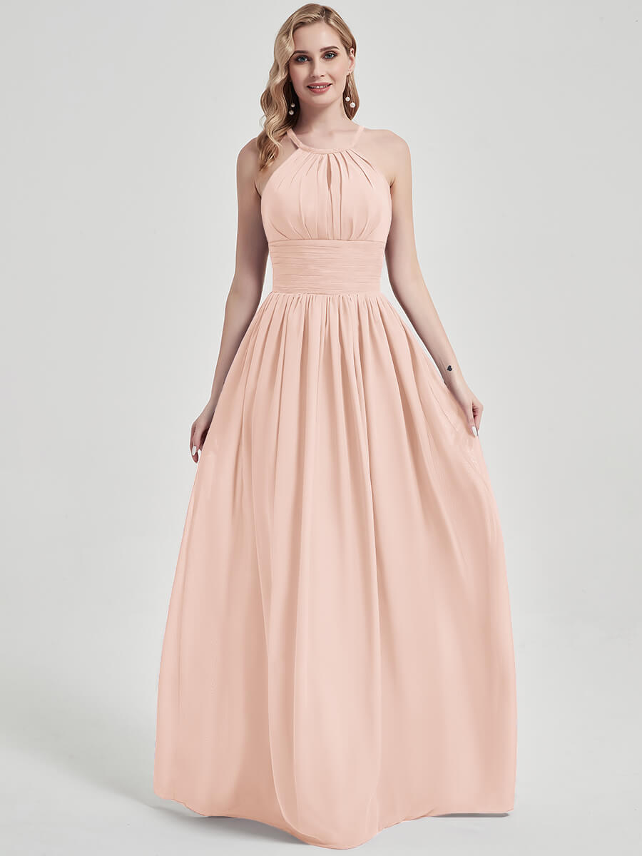 Pearl Pink Chiffon Bridesmaid Dress Belinda