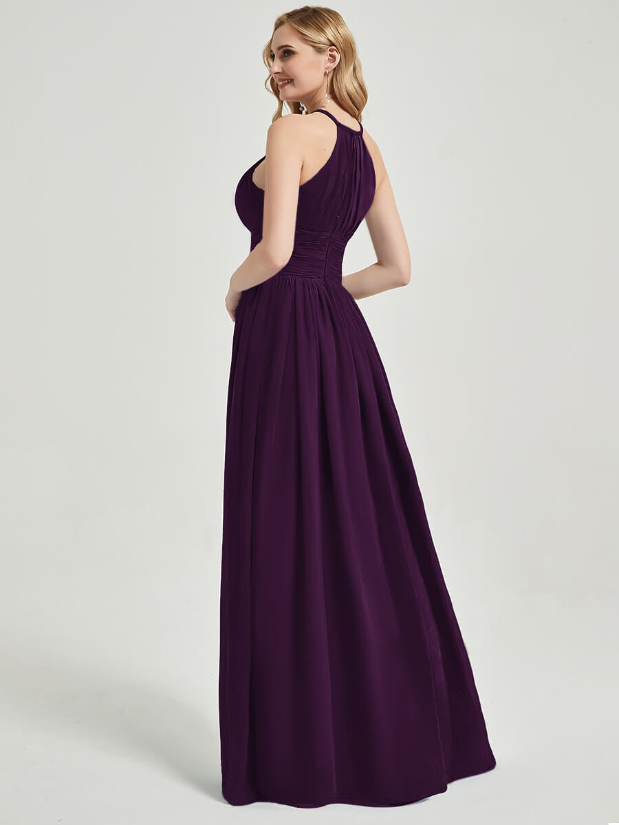 Plum Chiffon Bridesmaid Dress Belinda