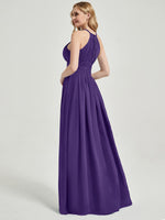 Royal Purple Chiffon Bridesmaid Dress Belinda