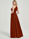 Rusty Red Chiffon Bridesmaid Dress Belinda