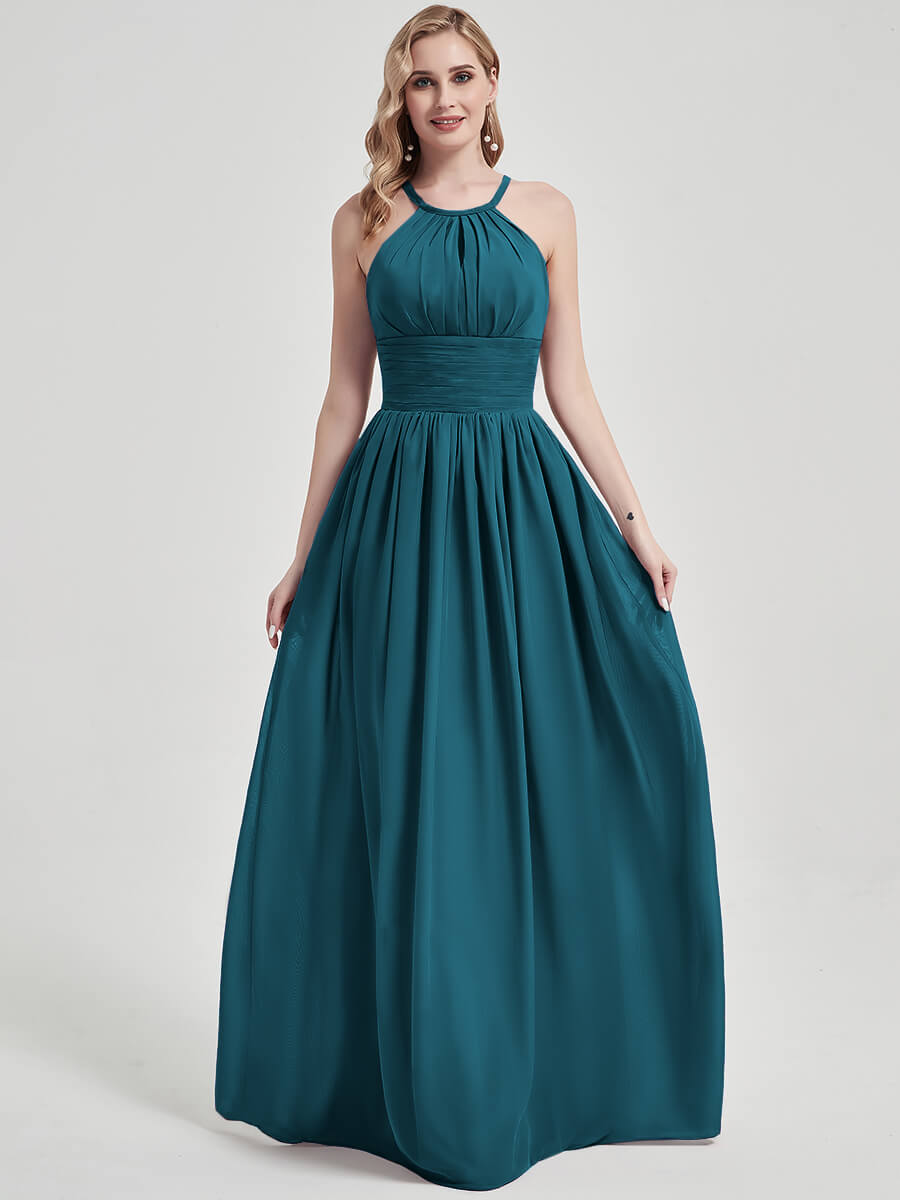 Teal Chiffon Bridesmaid Dress Belinda