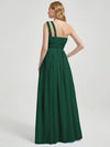 Mabel floor-length chiffon With a lovely peekaboo shoulder cutout bridesmaid dress