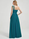 Mabel floor-length chiffon With a lovely peekaboo shoulder cutout bridesmaid dress