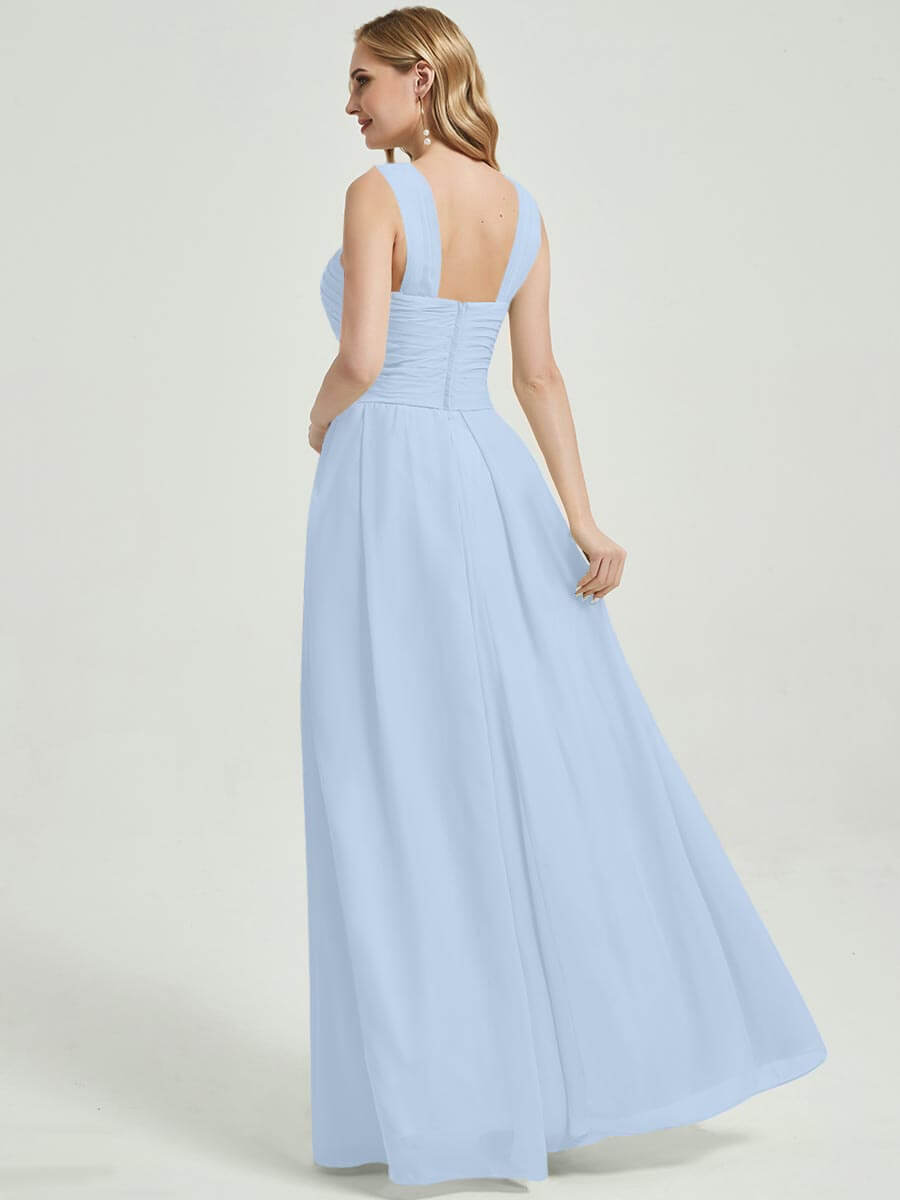 Cornflower Blue Chiffon Bridesmaid Kaytlyn