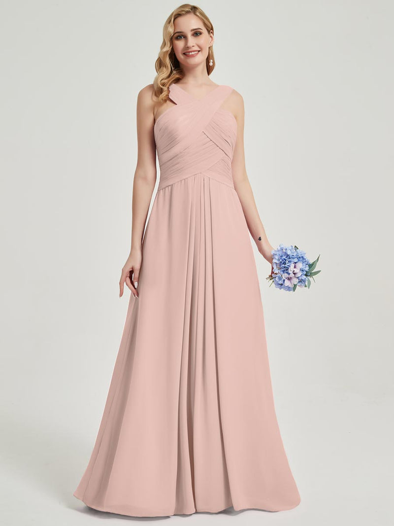 Dusty Pink Chiffon Bridesmaid Kaytlyn