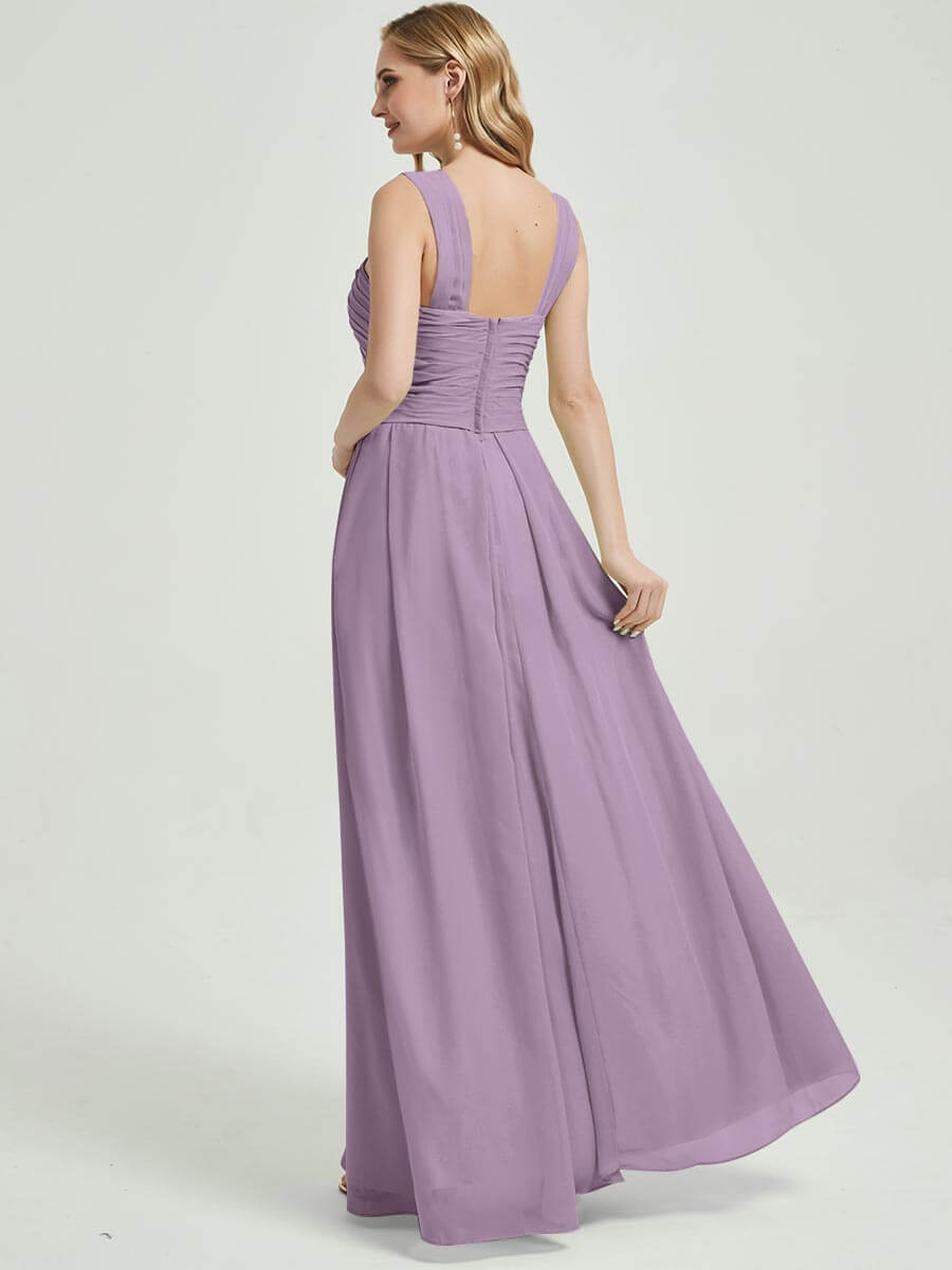 Dusty Purple Chiffon Bridesmaid Kaytlyn