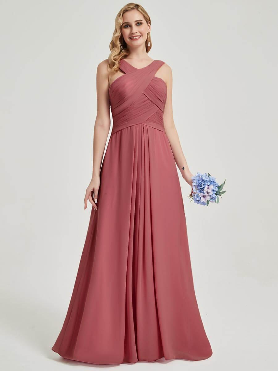 Desert Rose Chiffon Bridesmaid Kaytlyn