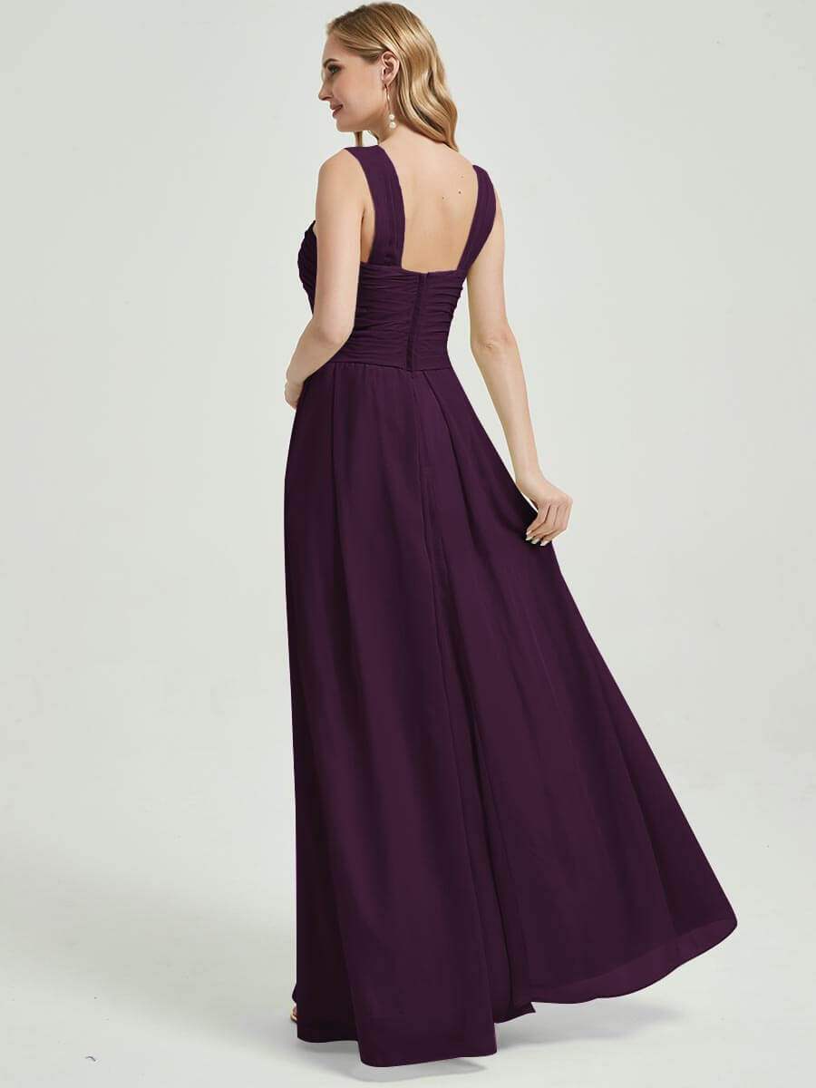 Plum Chiffon Bridesmaid Kaytlyn