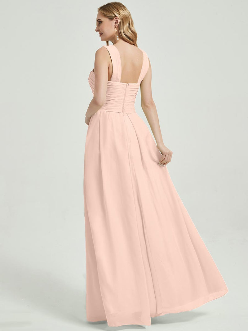 Pearl Pink Chiffon Bridesmaid Kaytlyn