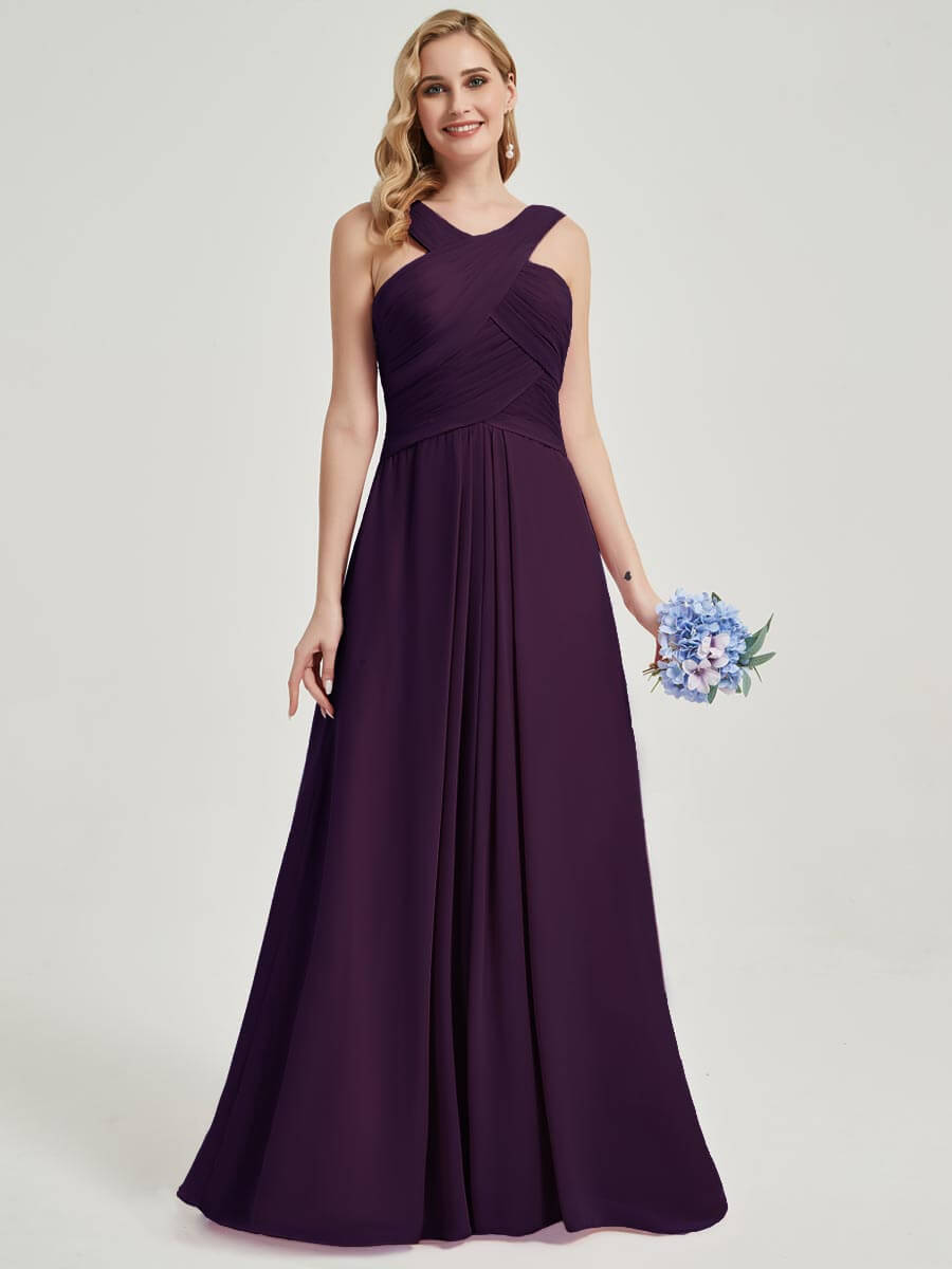 Plum Chiffon Bridesmaid Kaytlyn