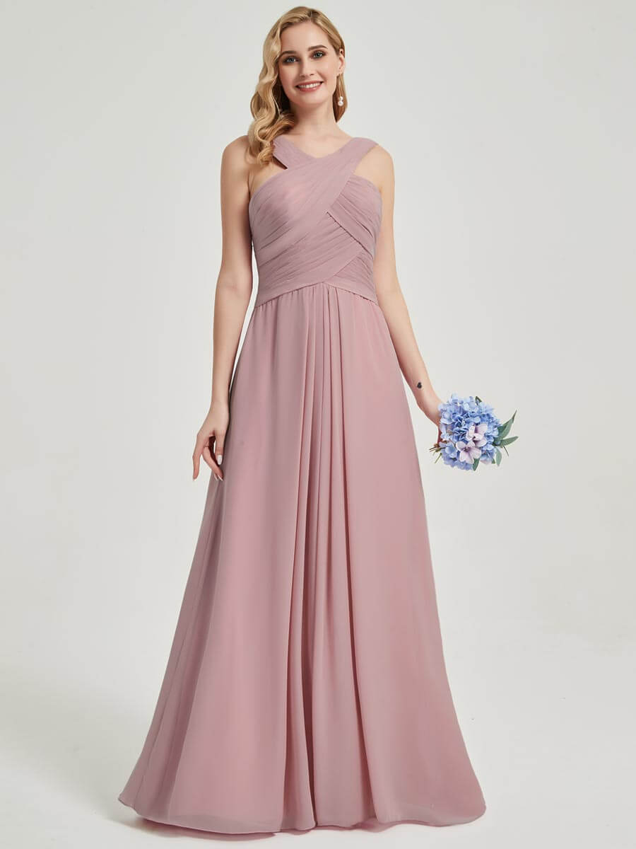 Vintage Mauve Chiffon Bridesmaid Kaytlyn