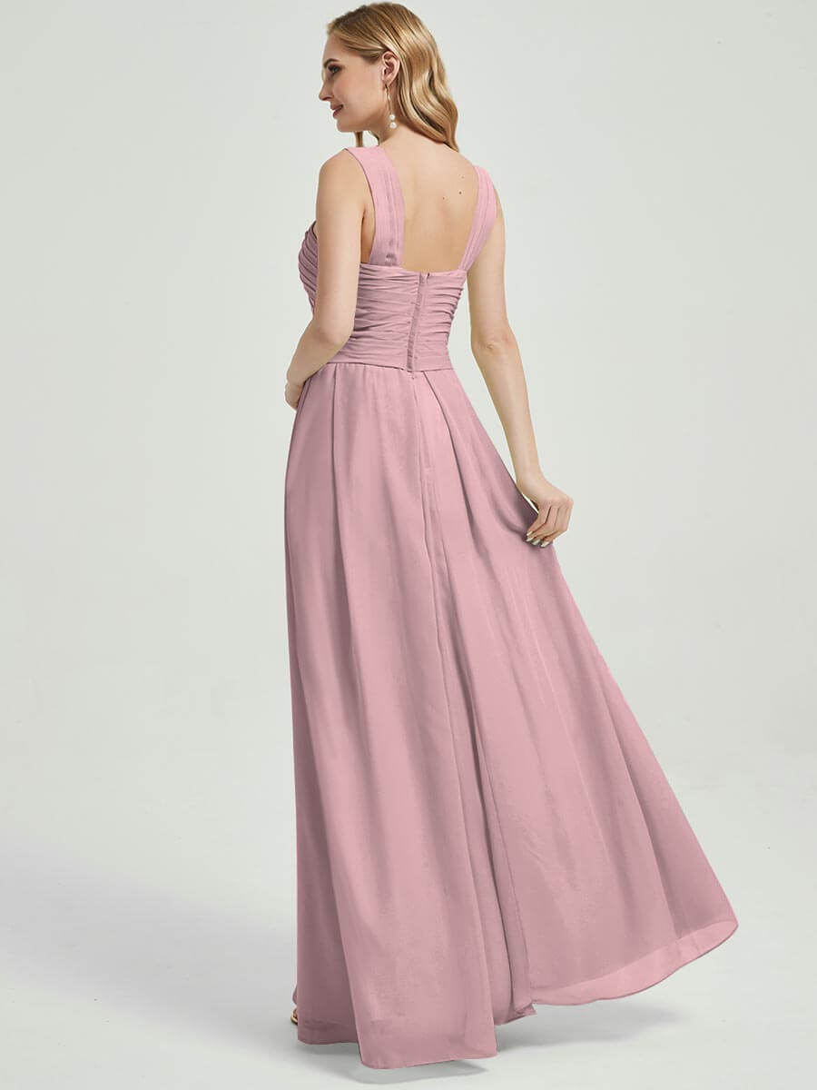 Vintage Mauve Chiffon Bridesmaid Kaytlyn