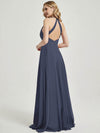 Stormy Pleated Halter V-Neck Backless A-Line Chiffon Bridesmaid Dress