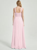 Blush Chiffon Bridesmaid Dress Rosalind