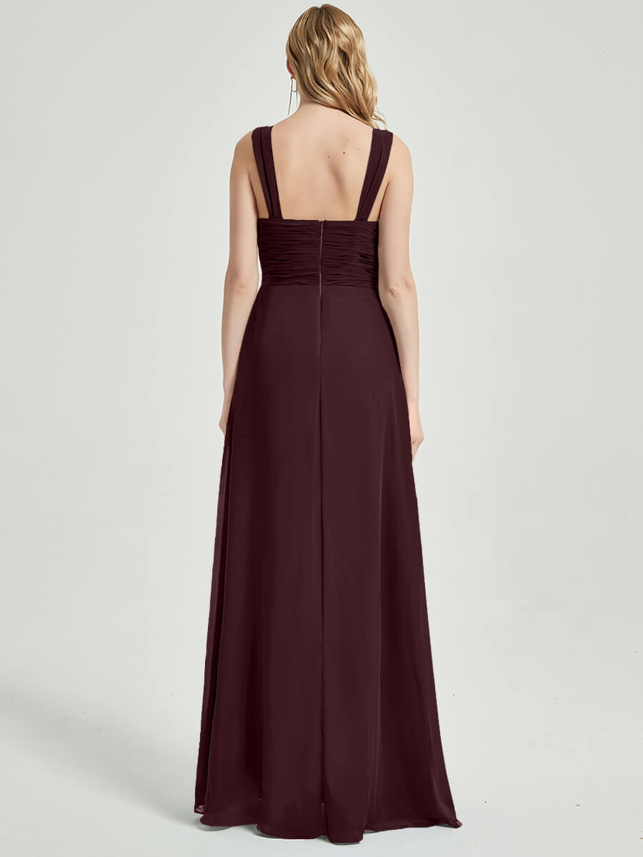 Cabernet Chiffon Fabric Bridesmaid Dress 