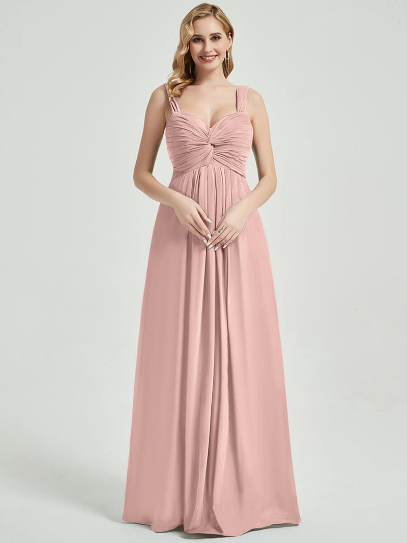 Dusty Pink Chiffon Bridesmaid Dress Rosalind
