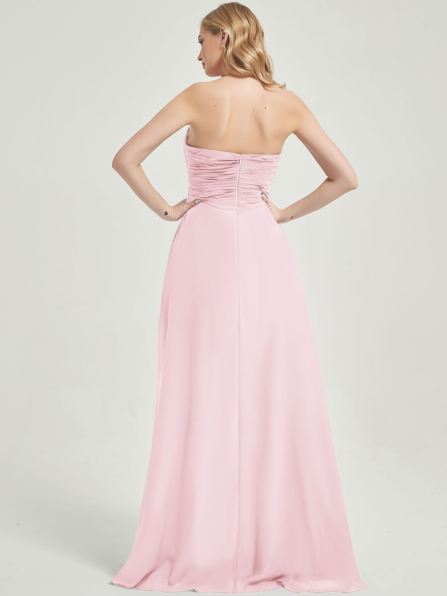 Blush Chiffon Bridesmaid Dress Abigail