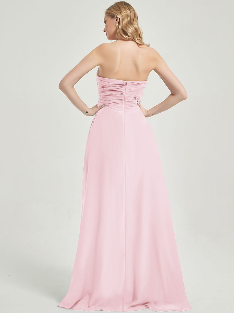 Floor Length With Backless Area Bridesmaid Dress