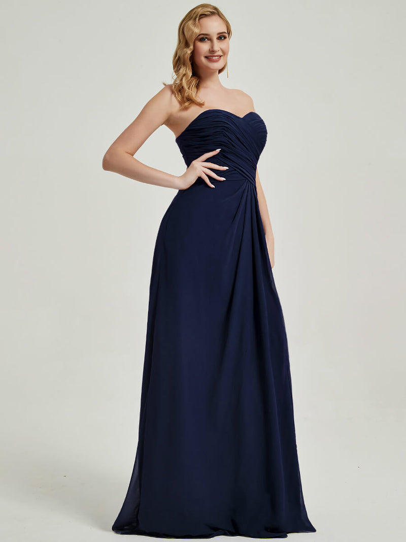 Abigail-Floor-Length Sweetheart Neckline Bridesmaid Dress 