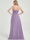 Abigail-Floor-Length Dusty Purple With Side Slits Bridesmaid Dress