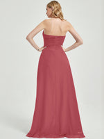 Abigail-Floor-Length With Side Slits Bridesmaid Dress