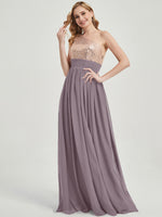 Dusk Sequined Chiffon Bridesmaid Dress - Sidney