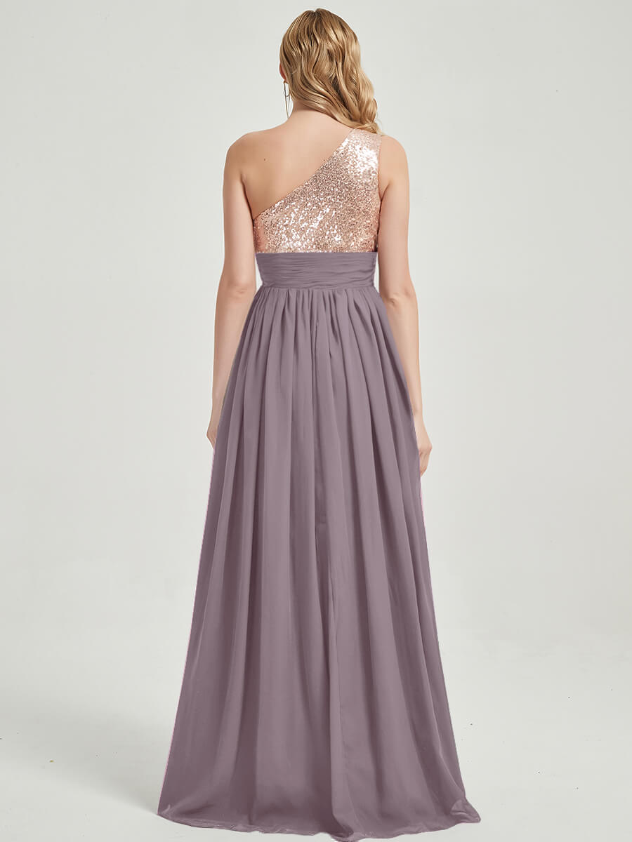 Dusk Sequined Chiffon Bridesmaid Dress - Sidney