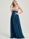 Ink Blue Sequined Chiffon Bridesmaid Dress - Sidney