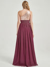 Mulberry Sequined Chiffon Bridesmaid Dress - Sidney