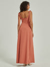 Convertible Spaghetti Straps Column Floor Length Bridesmaid Dress