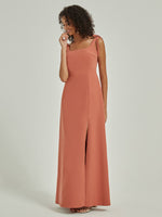 Convertible Spaghetti Straps Column Floor Length  Dress Alex