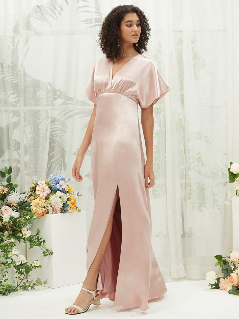 silk dress nz Button Silk Dress - Women Midi Dress - Silk Prom Dress