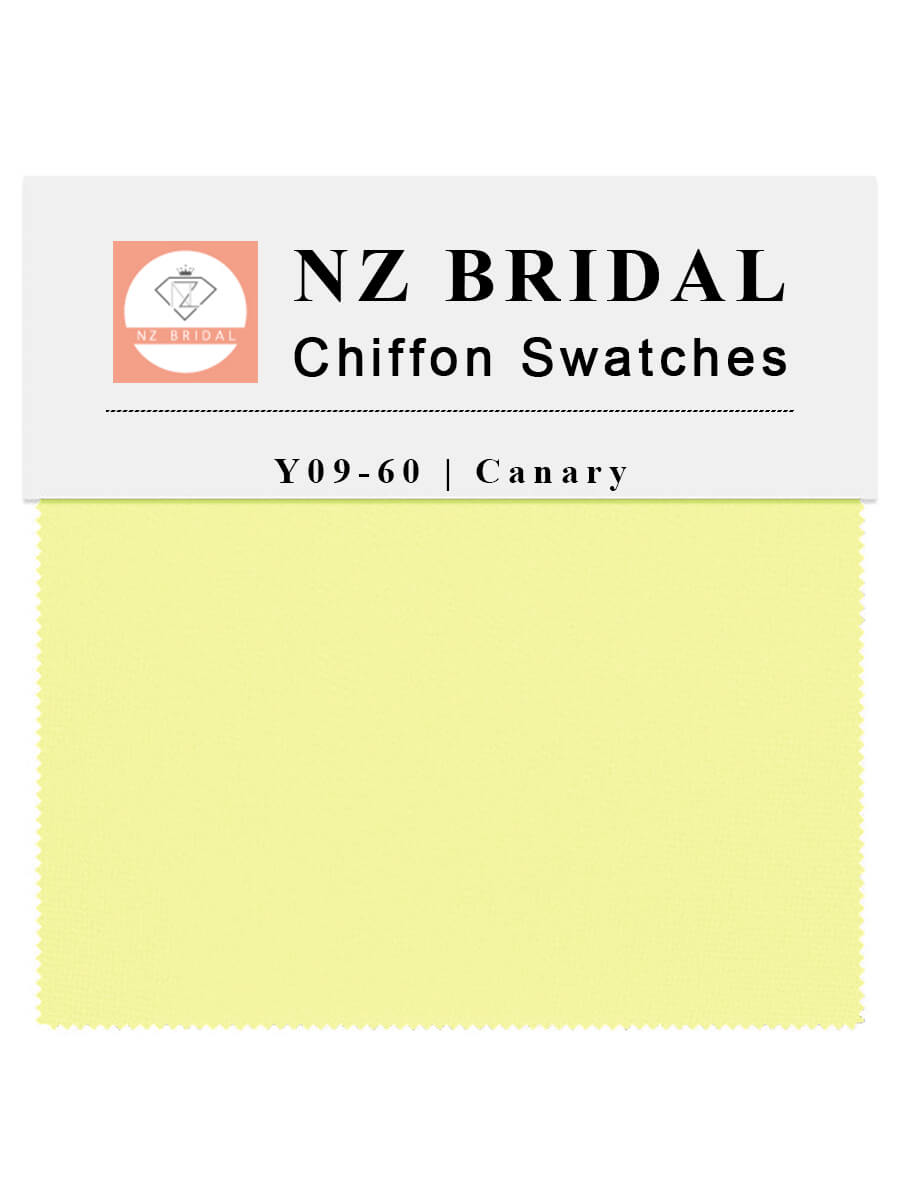 NZ Bridal Chiffon Swatches Canary
