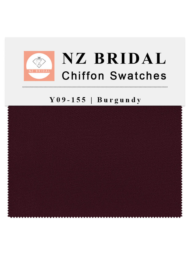 Burgundy Fabric Swatch Samples Chiffon